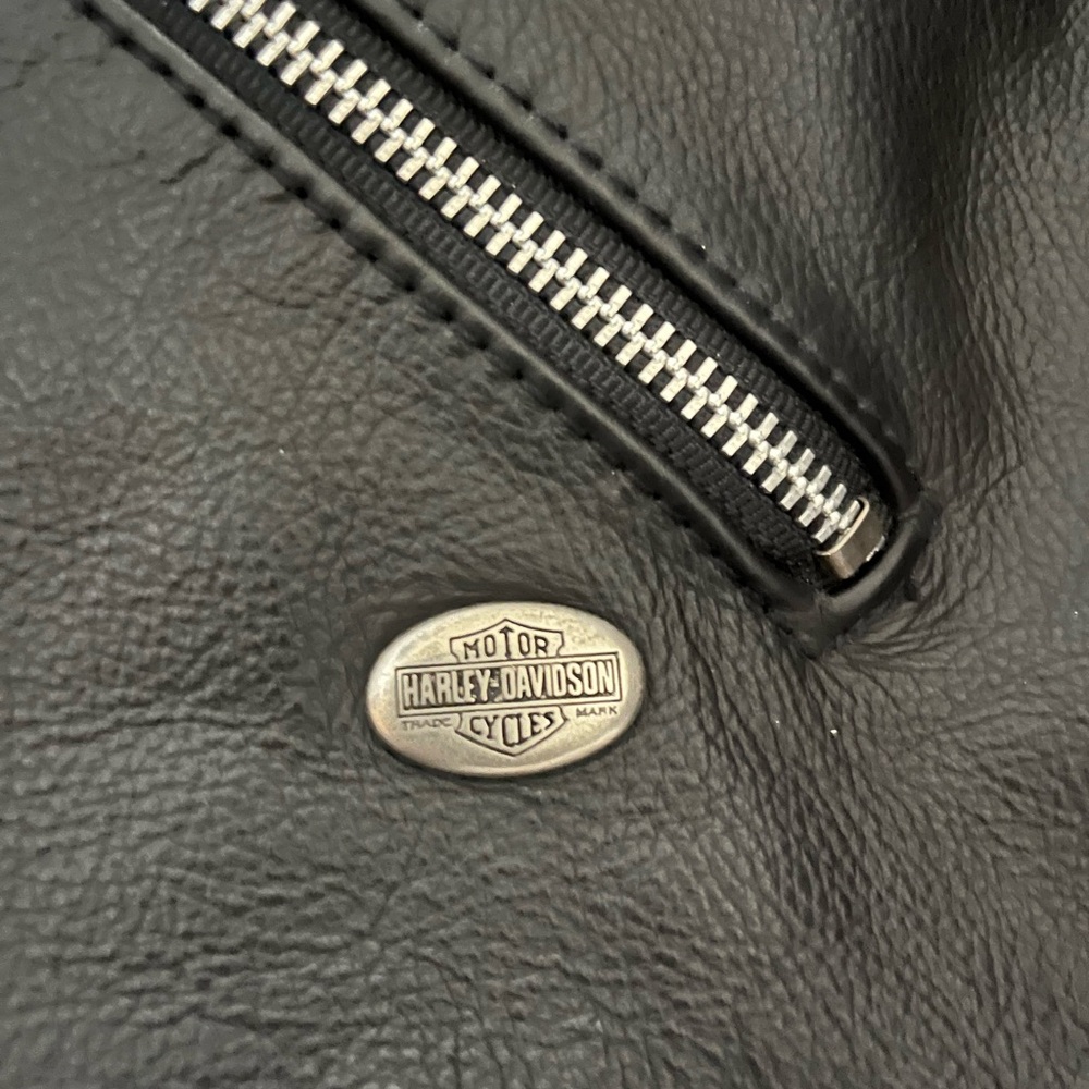Harley Davidson Basic Skins Leather Jacket Vintag… - image 3